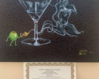 Michael Godard "I Dream of a Martini Genie" Number 45 of 150