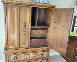 American of Martinsville Armoire Italian Neoclassical Tusan armoire,  very retro!