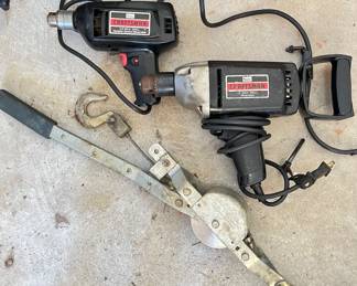 Sears Craftsman Drills and Come Along Winch