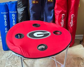 Great Collection of Bag Chairs and Ga Bulldogs Bag Table