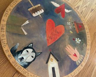 "Sticks" Original Large Wooden Hand Made Lazy Susan 