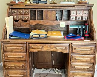Great Oak Roll Top Desk!