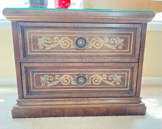 American of Martinsville Italian Neoclassical Tuscan Two Drawer Night Stand