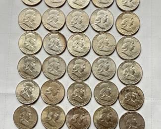 40, 1951 Benjamin Franklin Half Dollars