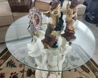 Cherub table, cherub home decor