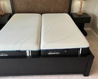 ARHAUS King Bed with Tempur Pedic mattress 