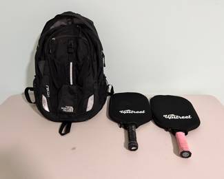 Pickle ball paddles and balls 