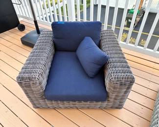 Restoration Hardware swivel chair x2 plus ataman and whicker sofa  