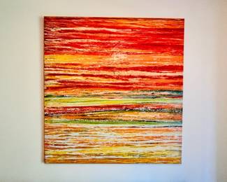 "Our Cayman Sunset" Oil on canvas by Chris Christian