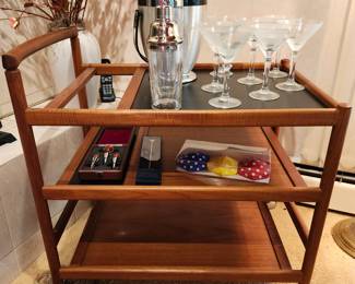 Teak serving cart from Dyrlund