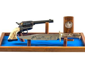 Sought After Colt Cowboy SAA Collection Revolver Knife Coin Set #59