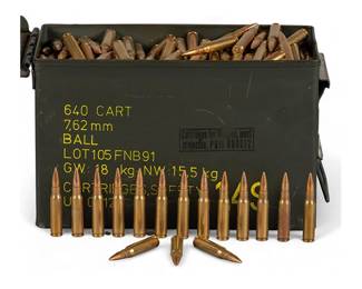  Approx. 640 Rounds of Belgian 7.62 NATO Ammunition