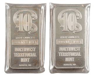 Two 10 Ozt Silver NWT Bars 20 Otz.