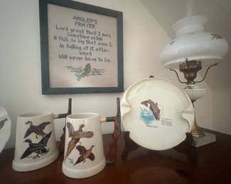 Lynn Bogue Hunt Pheasant Mugs Ashtray