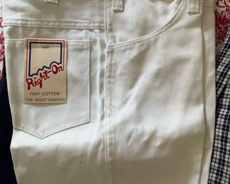 VINTAGE RIGHT ON white Bell bottom Jeans brand new with tags 1960’s ~~~ incredible