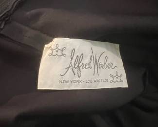 ALFRED WERBER Vintage Black Tassle Evening Dress & Shawl
