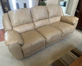 Manual Reclining Leather Sofa