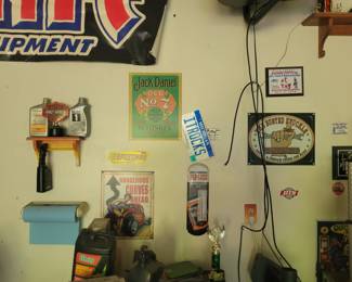 Repop signs and thermometer 