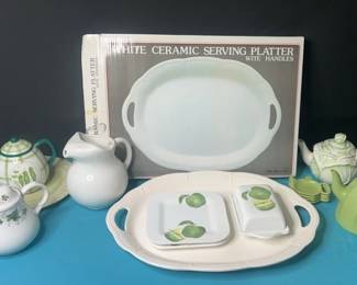 Platter, Teapots, Pitcher