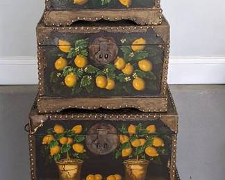 Hand Painted Nesting Trucks