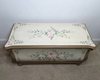 Hand Painted Wood Trunk