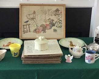 Record Albums, Jack and Jill Print, Teapots