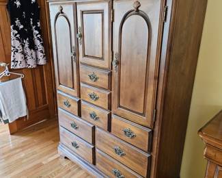 Solid wood wardrobe
