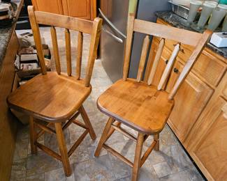 Wood bar stools