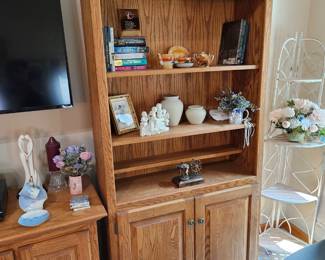 Solid wood storage bookshelf 1 of 2