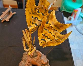 Mid century copper fish