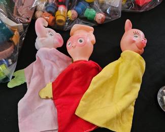Vintage hand puppets