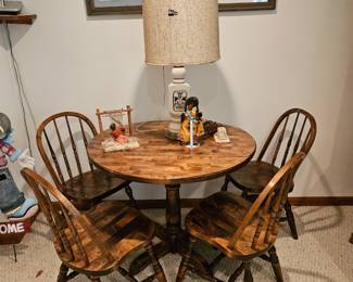 Solid wood table and chair set