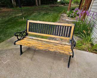 Wood bench