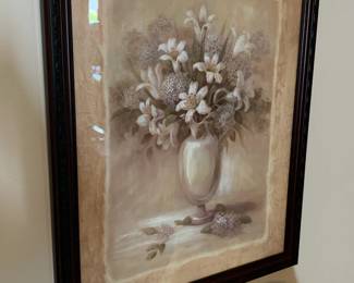 Great selection of framed artwork, wall decor and lamps. 