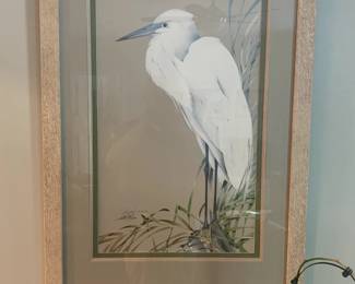 Great selection of framed artwork, wall decor and lamps. 