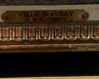 Framed Artwork - Ville d'Avry by Jean-Baptiste-Camille Corot