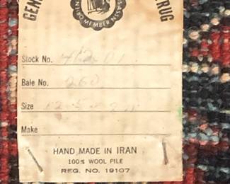 Genuine Hand Wove Oriental Rugs. Runner Rug, Large Room Rug and Small Entry Rugs. 