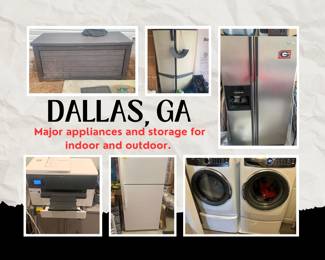 Shop our Dallas Estate Sale for a great selection of Major Appliances and Indoor/Outdoor Storage Items