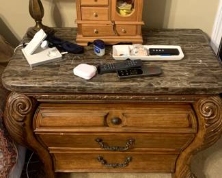 Michael Amini Marble Top Bedroom Set