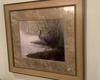 Great selection of framed artwork, wall decor and lamps. 