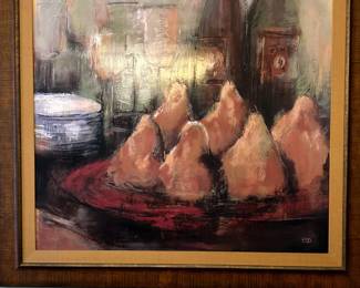 Framed Artwork - Dessert Pears by Christina Doelling