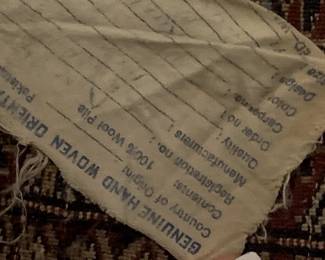 Genuine Hand Wove Oriental Rugs. Runner Rug, Large Room Rug and Small Entry Rugs. 