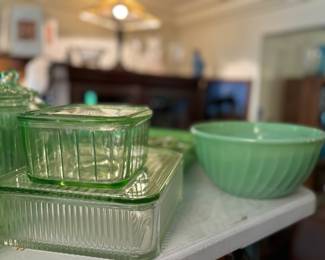 Jadeite, depression glass