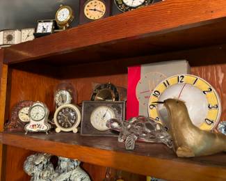 Vintage clocks, mid century westclox with box, turtle