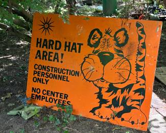 Neat vintage construction sign