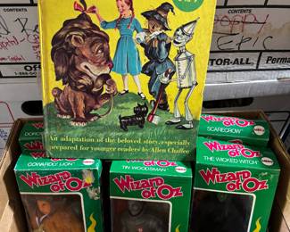 Wizard of oz book and figures