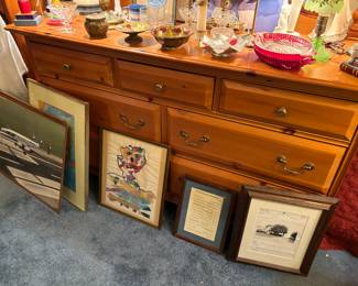 Maple dresser, art
