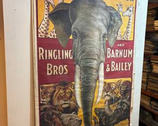 Vintage Ringling brothers circus poster and other posters not shown