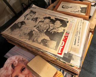 Stacks of famous signed photos 