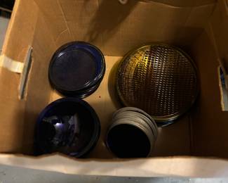 Vintage traffic light lenses